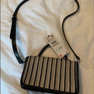 Black, White, and Tan purse